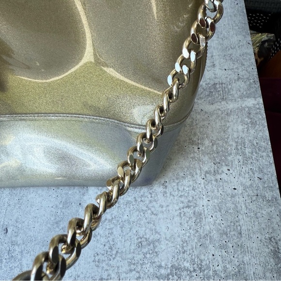 KARTELL Grace K Purse Made in Italy Plastic Gold Straps Bucket